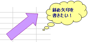 ブロック矢印で斜め矢印を書きたい Excel 事務ストレスから解放されよう